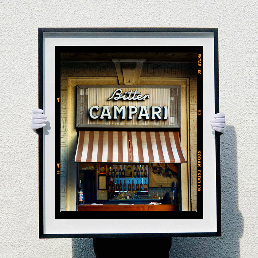 Recently sold artwork Bitter Campari Italian street photography by Richard Heeps.