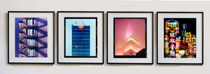 London, Milan, New York, Hong Kong Set of Four Framed Artworks V2