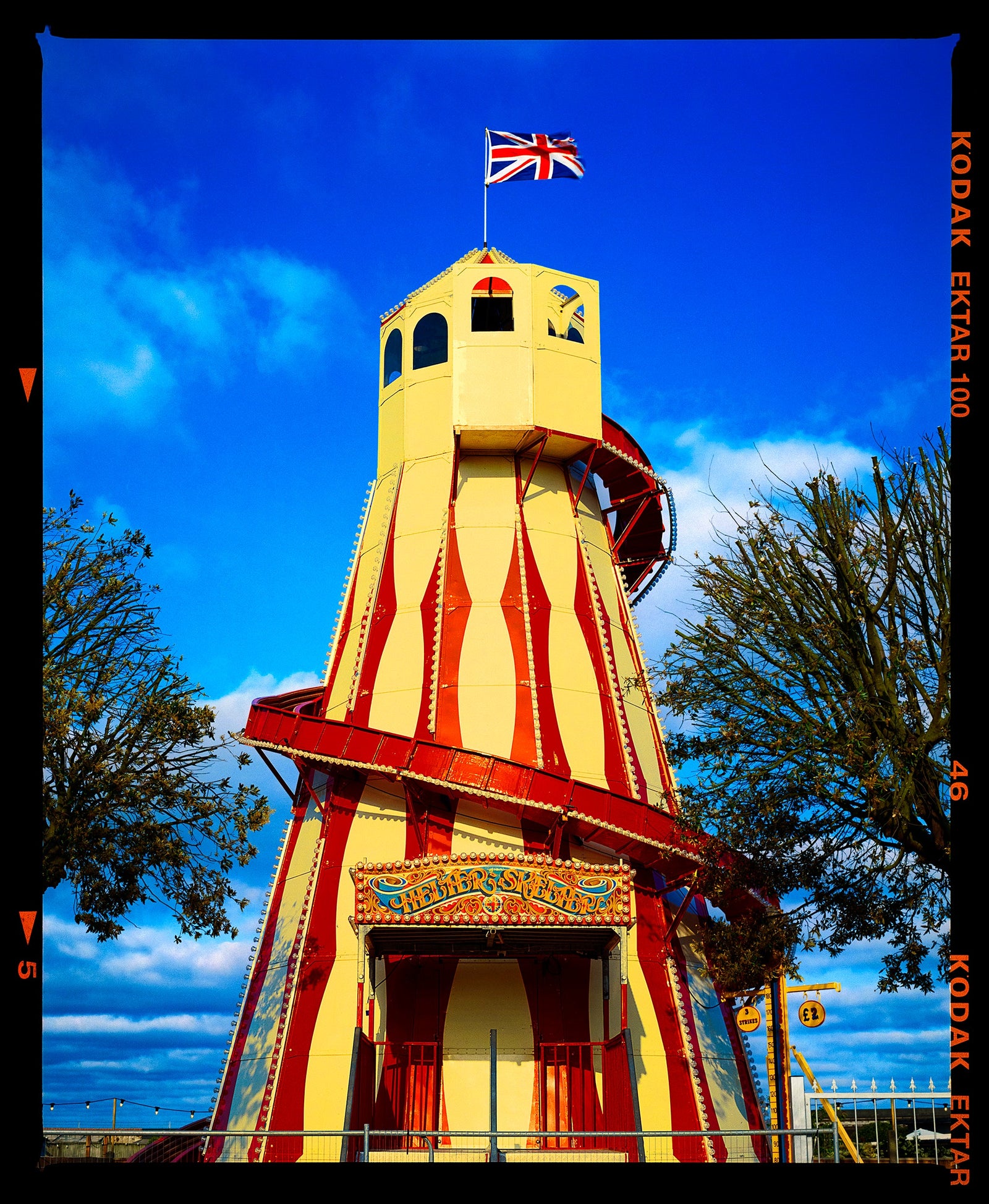 Helter Skelter vintage fairground Kodak film photograph by Richard Heeps