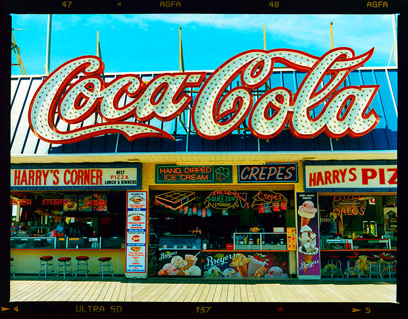 Richard Heeps Wildwood boardwalk coca cola sign, neon typography