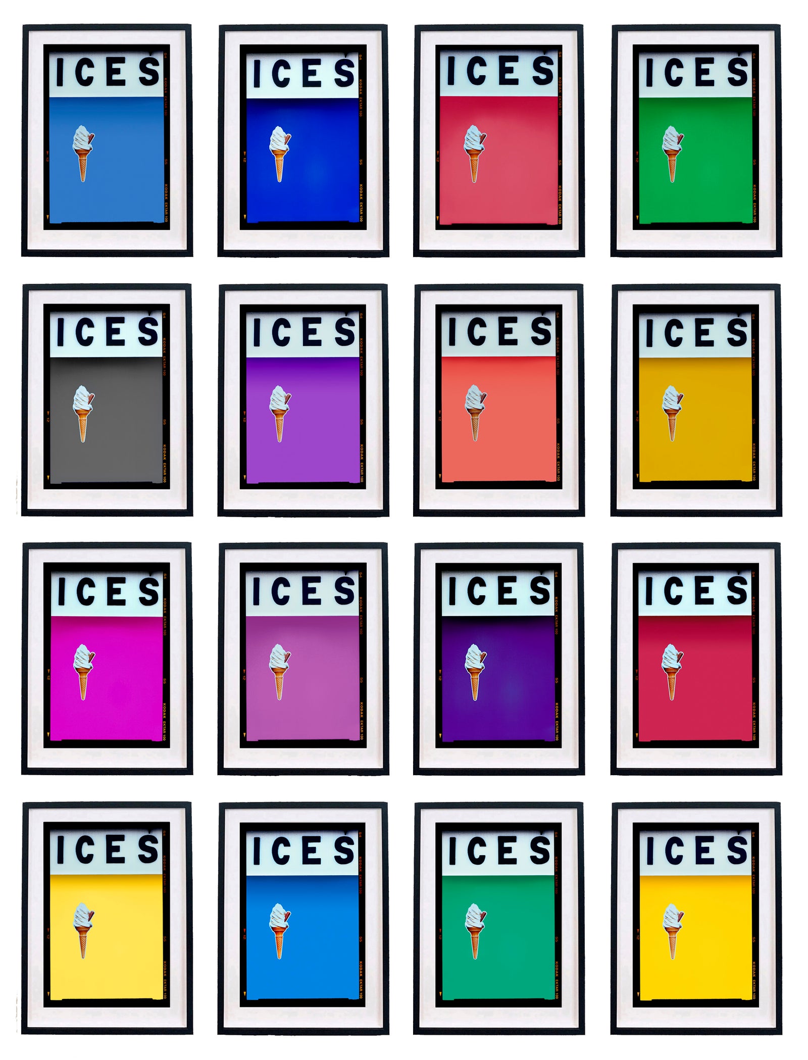 ICES Multicolour Framed Set of Sixteen