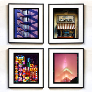 London Milan New York Hong Kong - Collection of Four Framed Artworks