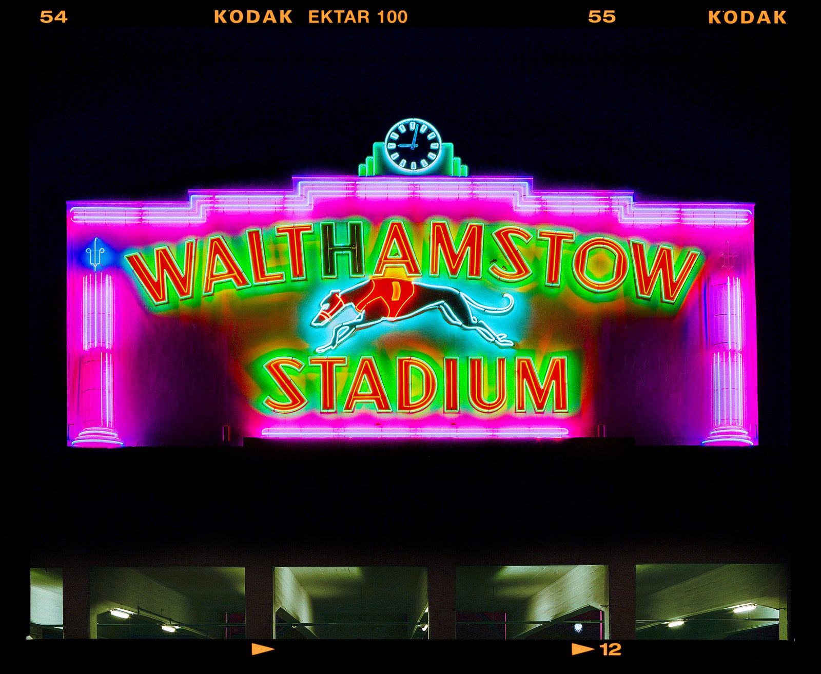 Walthamstow Stadium neon typography photography by Richard Heeps