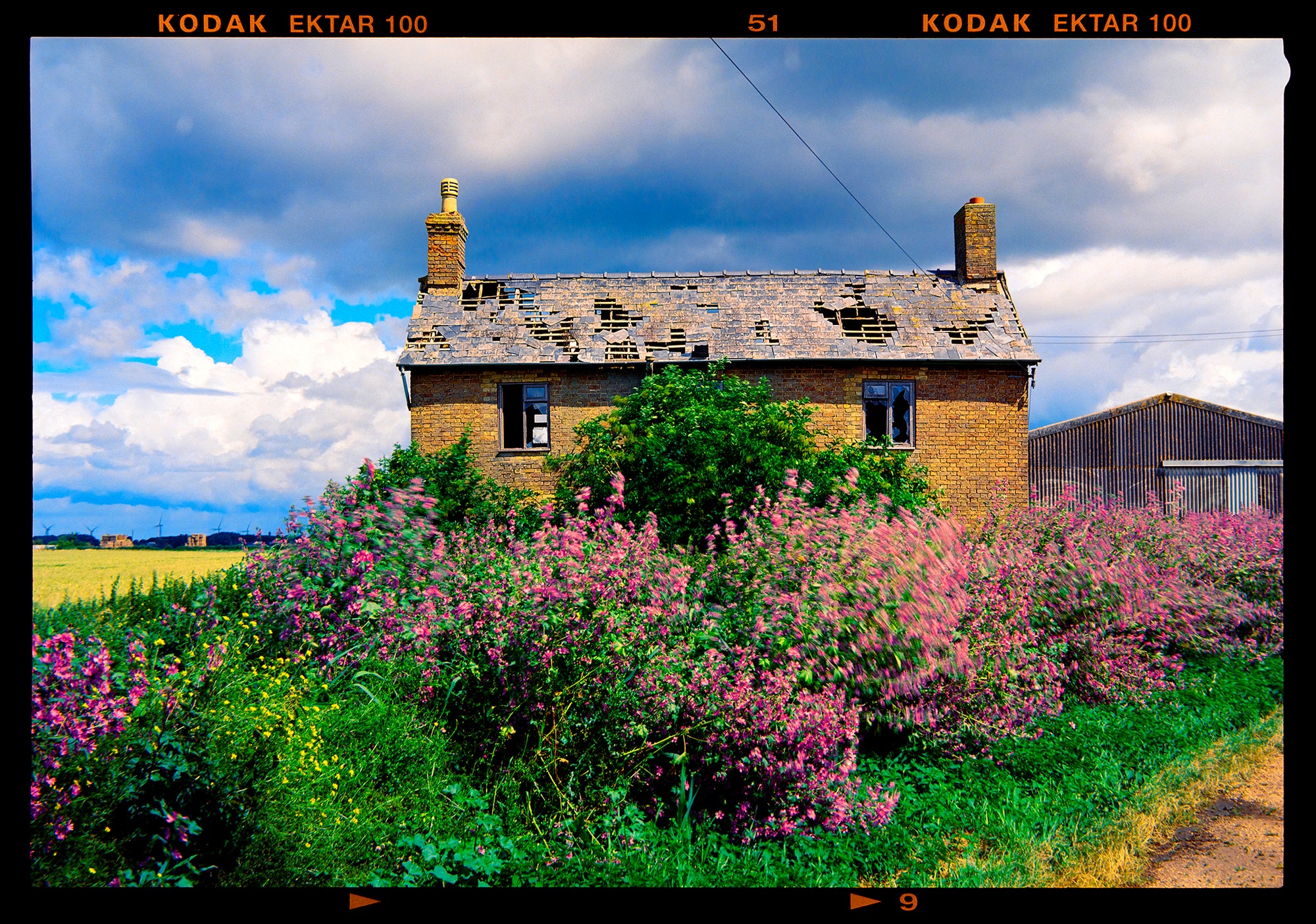 Aspen Farmhouse, abandoned architecture Fenland landscape photograph by Richard Heeps.