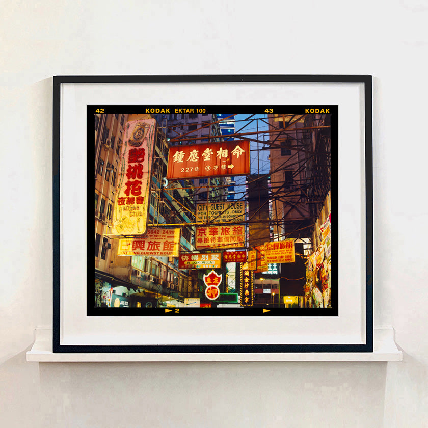 Best Choice in Downtown Hong Kong cityscape architecture street photography by Richard Heeps in a large black frame.