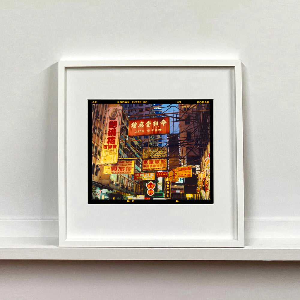 Best Choice in Downtown Hong Kong cityscape architecture street photography by Richard Heeps in a square white frame.