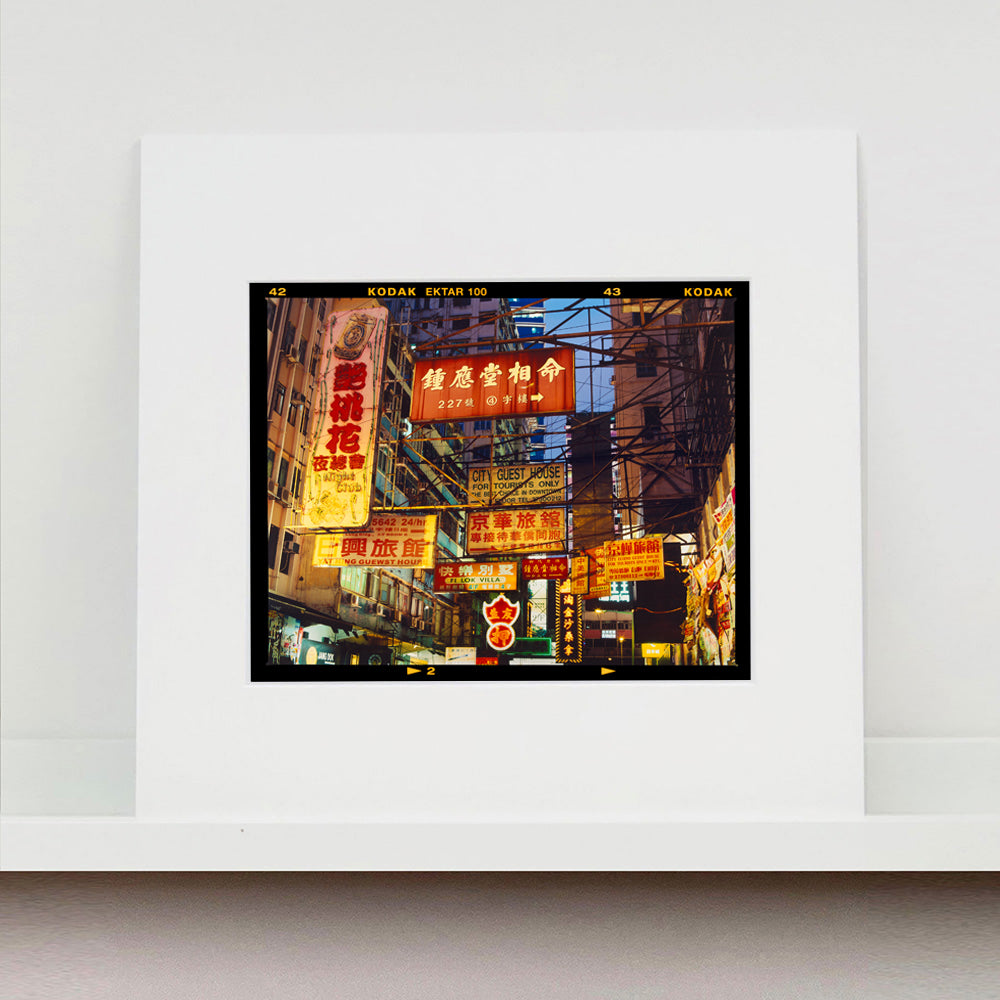 Best Choice in Downtown Hong Kong cityscape architecture street photography by Richard Heeps mounted square.