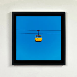 Set of Three Summit Cable Cars Yellow Red Green, Great Orme, Llandudno, 2023