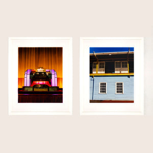 Compton Organ The State and Thurrock architecture photographs by Richard Heeps framed in white