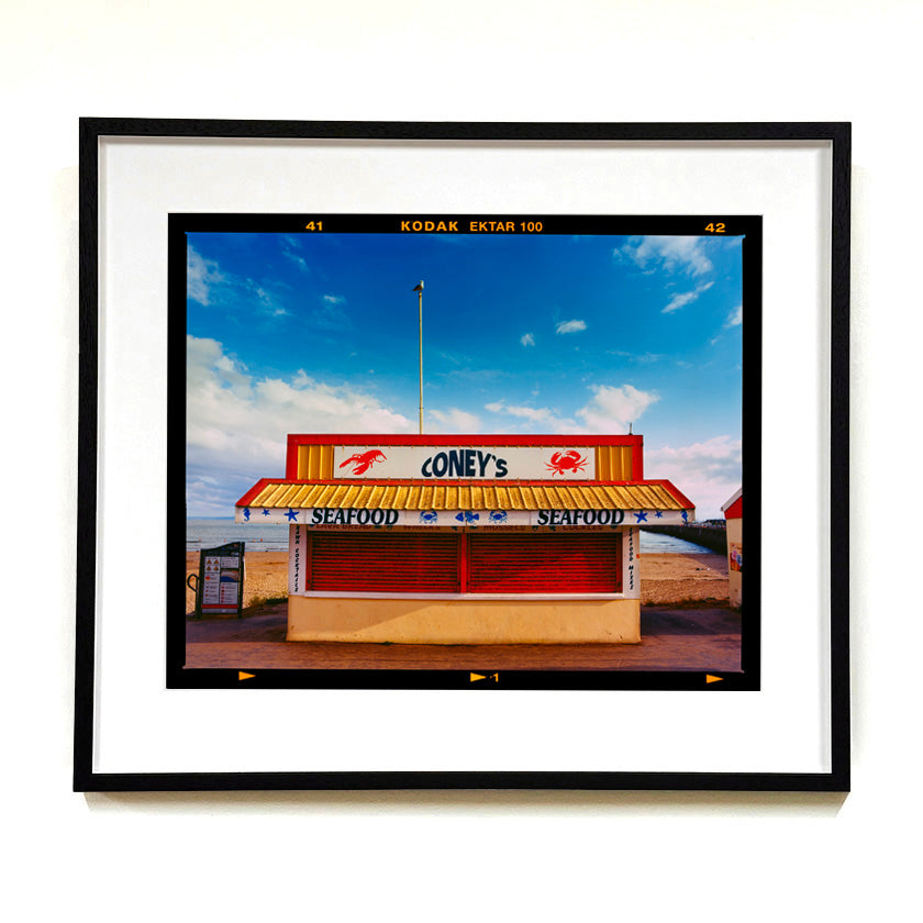Recently sold Richard Heeps artwork Coney's Porthcawl Wales framed in black