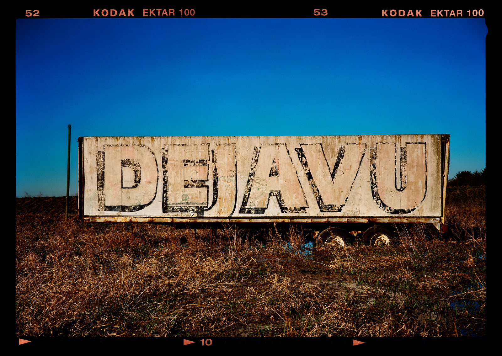 Deja vu trailer landscape typography photography by Richard Heeps.