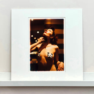 Delilah burlesque backstage photography by RIchard Heeps mounted square