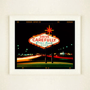 Drive Carefully, Las Vegas, 2002 (6x7 Film Rebate)