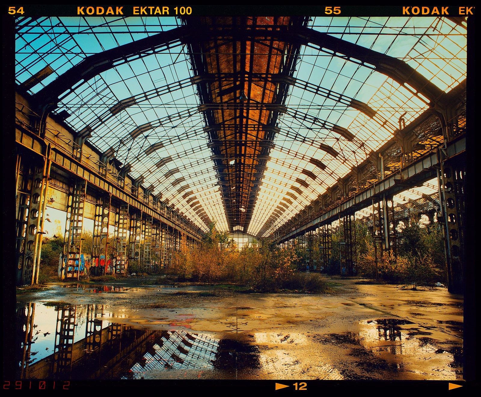 Factory Spine, abandoned Lambretta Factory Milan, architecture photograph by Richard Heeps.