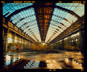 Factory Spine, abandoned Lambretta Factory Milan, architecture photograph by Richard Heeps.