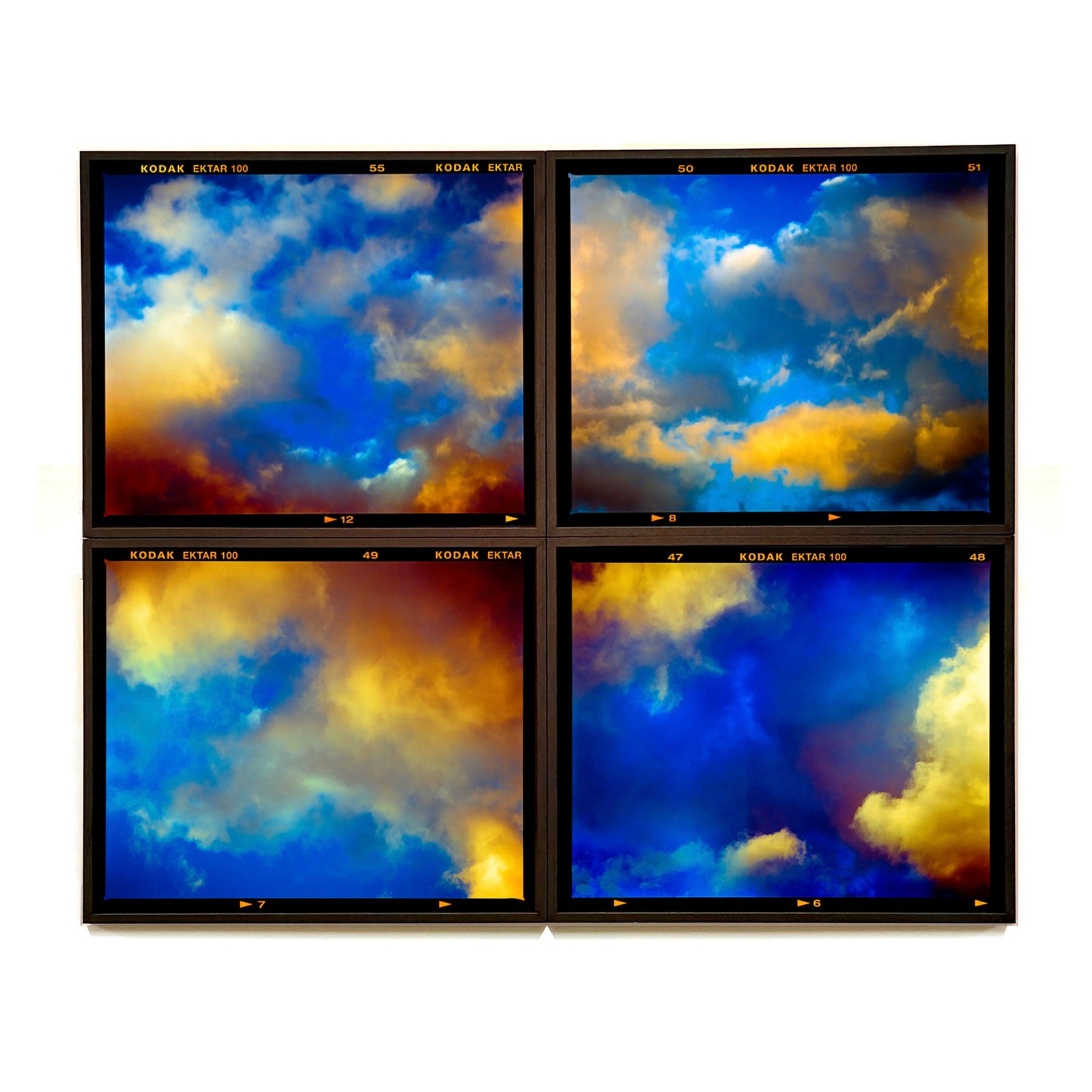 Fenland Clouds Set of Four Framed Artworks