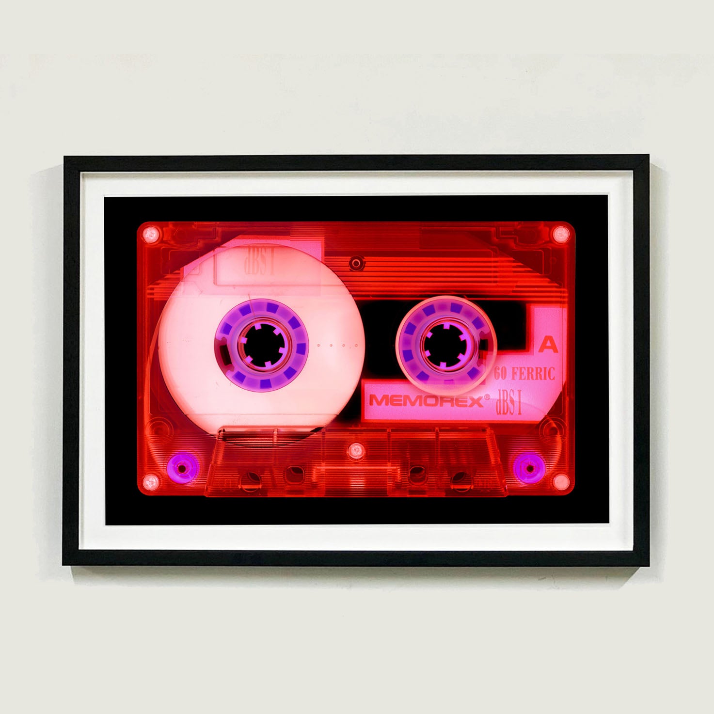 Recently sold pop artwork Ferric 60 Tinted Red from the Heidler and Heeps cassette tape collection