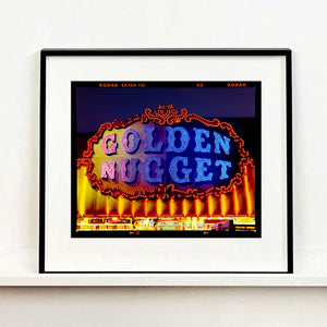 Golden Nugget Norfolk British seaside arcade sign in a black frame 
 on a shelf photograph by Richard Heeps