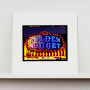 Golden Nugget Norfolk British seaside arcade sign mounted photograph by Richard Heeps