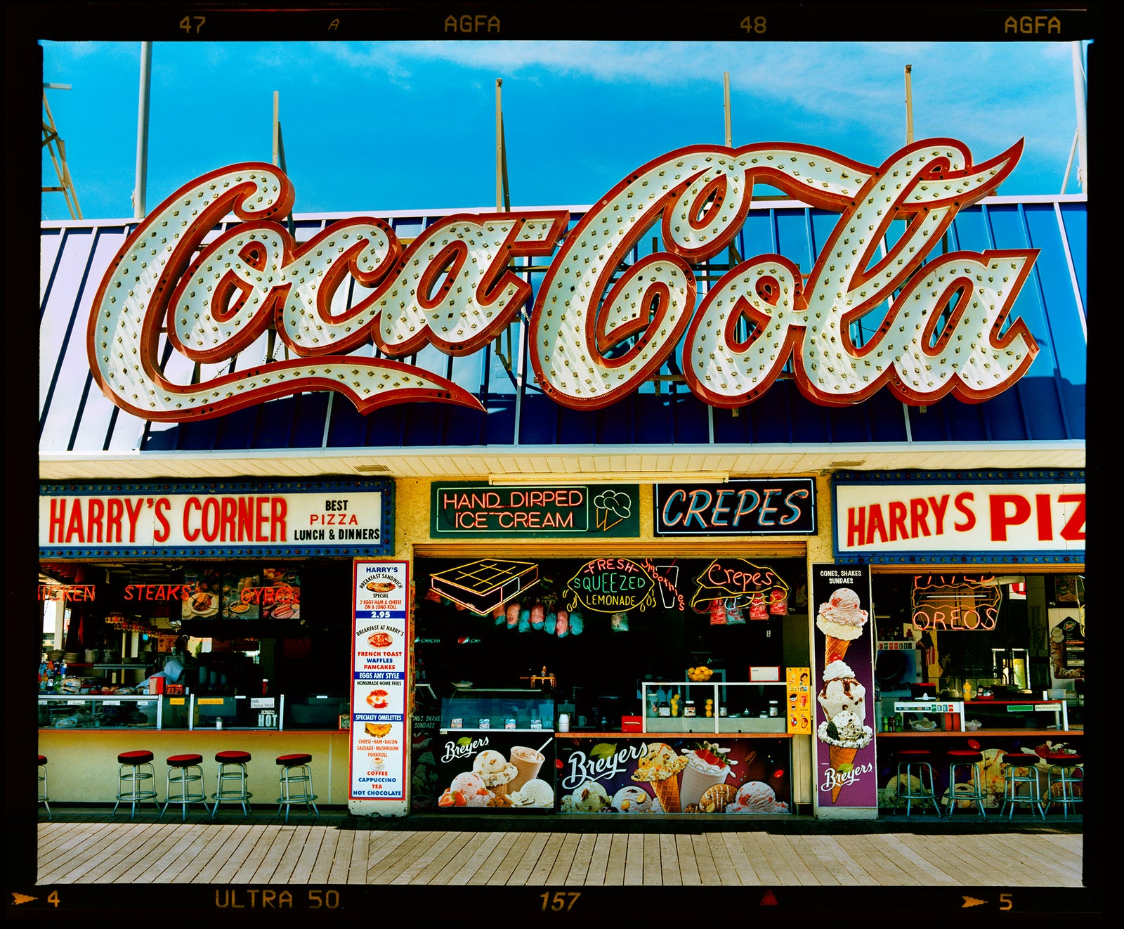 Harry's Corner, typography, pop art photograph by Richard Heeps of the Wildwood boardwalk.