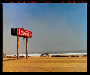 Seaside Heights boardwalk beach after Hurricane Sandy American landscape typography photography by Richard Heeps.