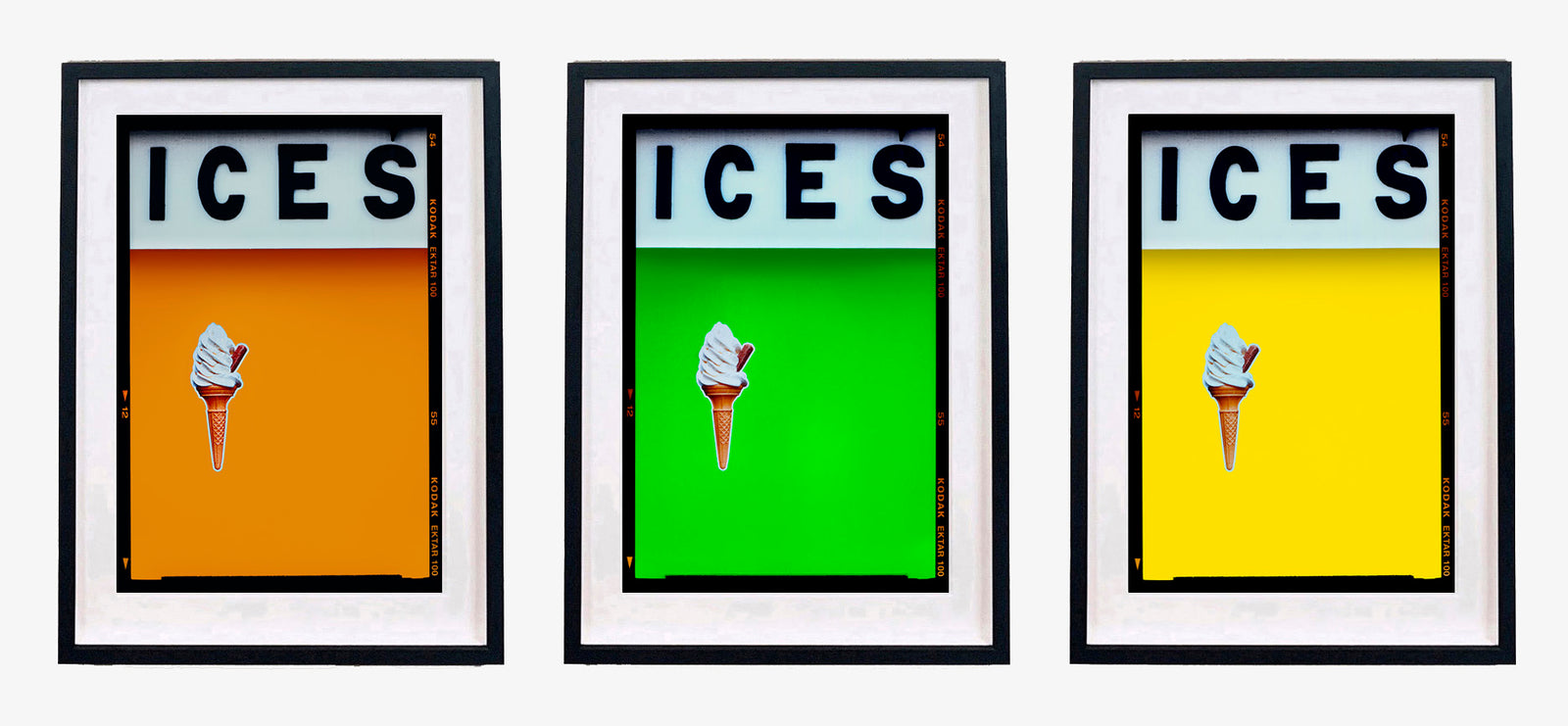 ICES the Citrus Set of Three Framed Artworks
