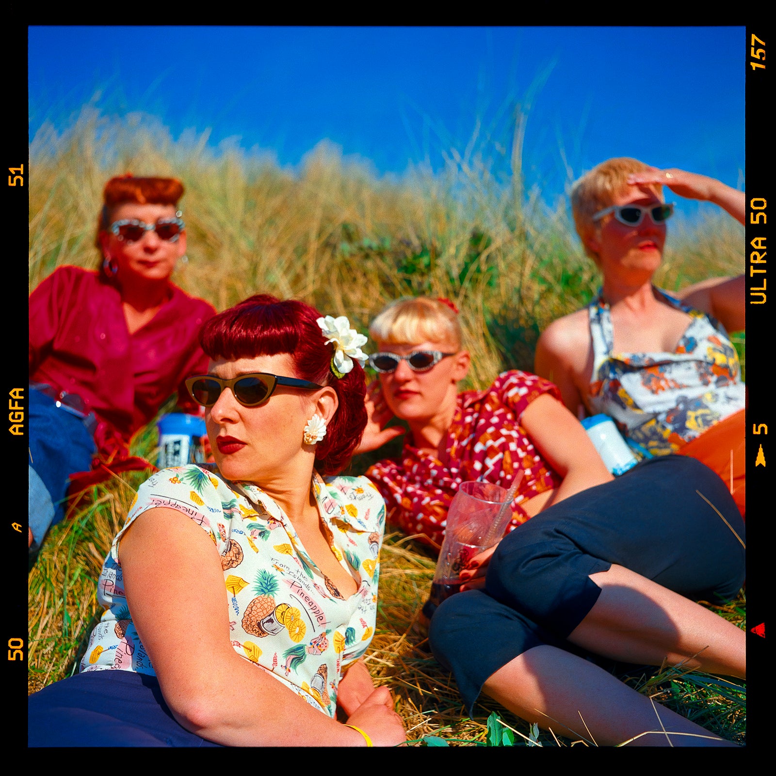 Lynn, Lisa, Charlotte & Theresa, Hemsby, Norfolk, 2001