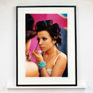 Large burlesque portrait photograph by Richard Heeps framed in black
