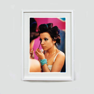 Burlesque portrait photograph by Richard Heeps framed in white