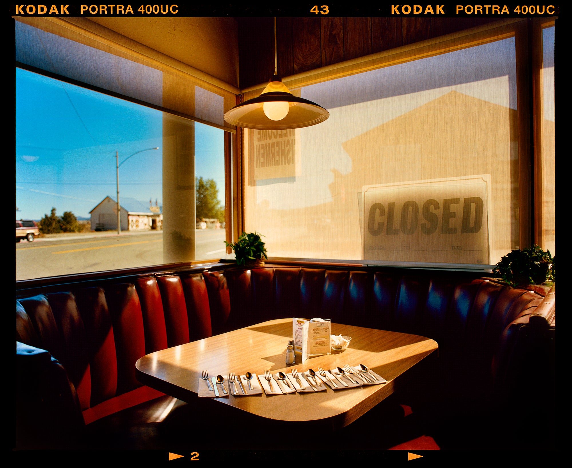 Nicely's Café, American Diner interior photograph by Richard Heeps with the Kodak film rebate.