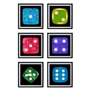 Dice Series, 'Cyan Sparkles One', 2023