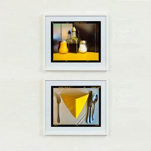 Yellow Napkin and Pepper, Vinegar & Salt, Clacton-on-Sea, 2021 Two Framed Artworks