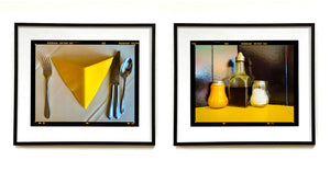 Yellow Napkin and Pepper, Vinegar & Salt, Clacton-on-Sea, 2021 Two Framed Artworks