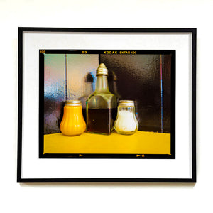 Yellow Napkin and Pepper, Vinegar & Salt, Clacton-on-Sea, 2021 Two Framed Artworks
