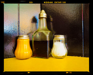 Yellow Napkin and Pepper, Vinegar & Salt, Clacton-on-Sea, 2021 Two Framed Artworks