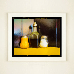 Yellow Napkin and Pepper, Vinegar & Salt, Clacton-on-Sea, 2021 Two Framed Artworks