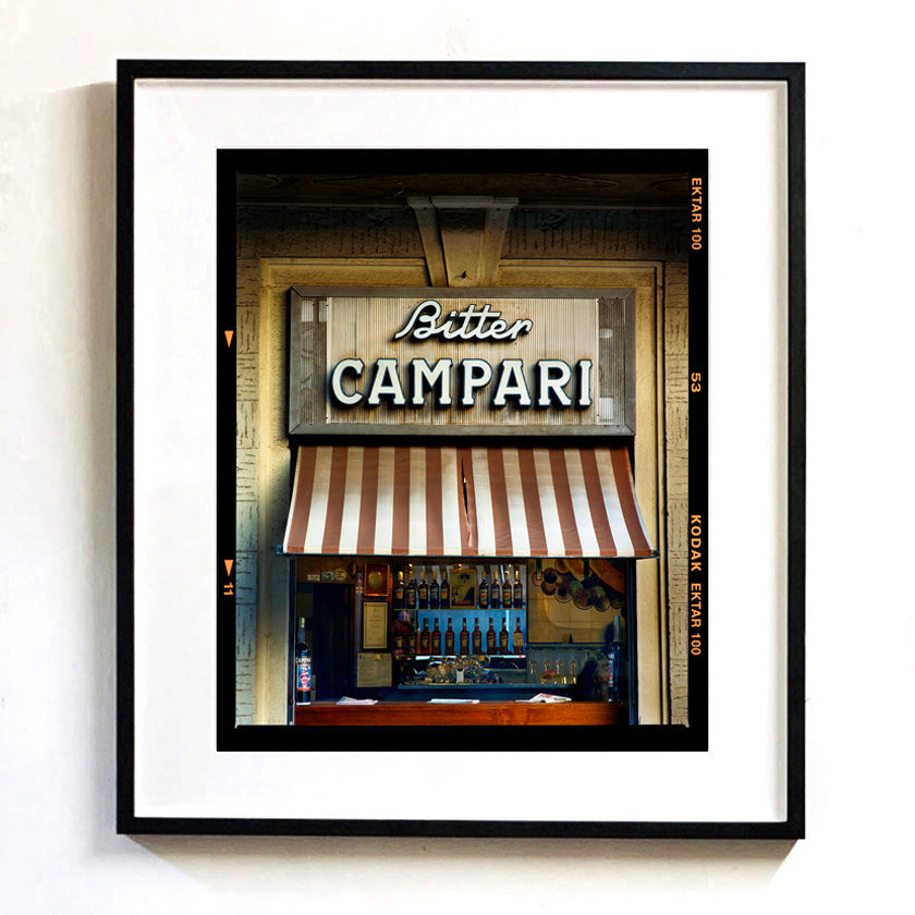 Recently sold artwork Bitter Campari Italian architecture typography photography by Richard Heeps.