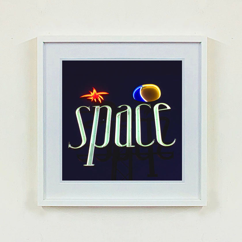 Recently sold artwork Space, Ibiza sign photograph by Richard Heeps.