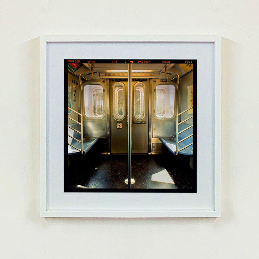 Recently sold artwork New York City Subway Car interior photograph by Richard Heeps.