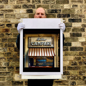 Richard Heeps holding Bitter Campari square print.