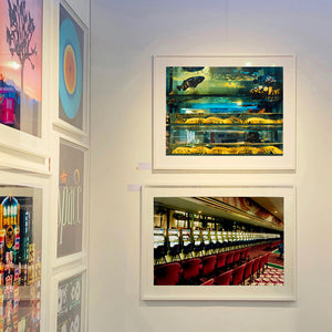 Photographs by Richard Heeps. A display of paintings at the Battersea Affordable Art Fair.