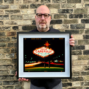 Drive Carefully, Las Vegas, 2002 (6x7 Film Rebate)