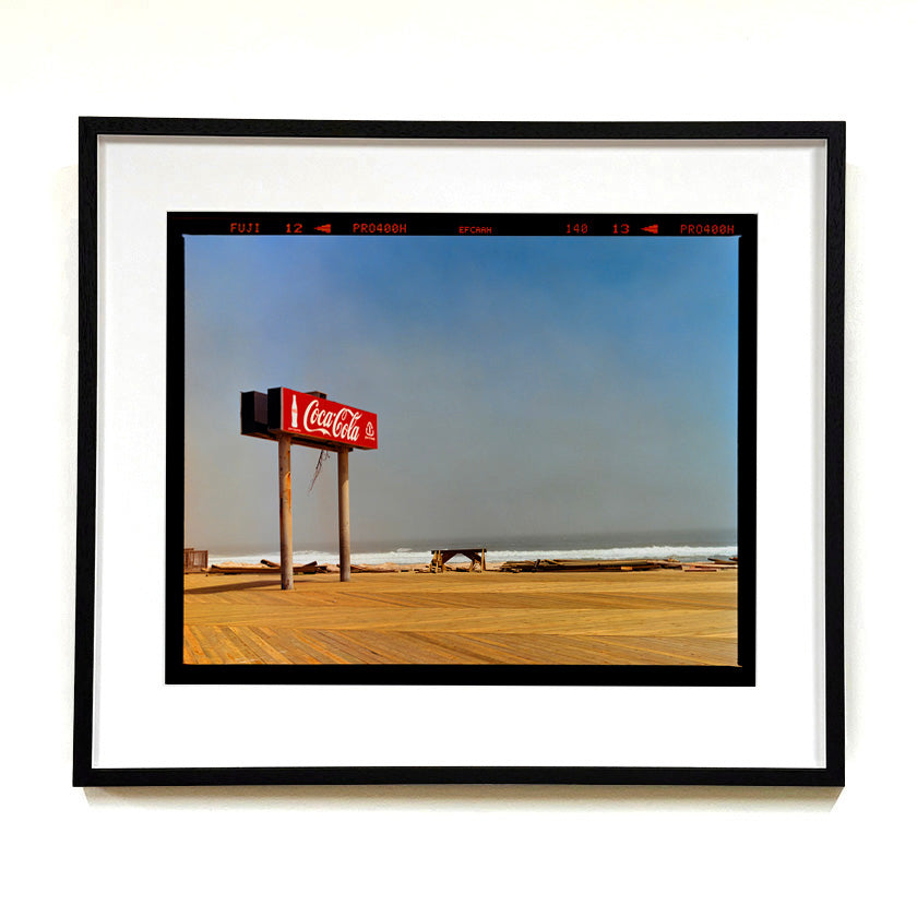 Recently sold artwork Sandy American Jersey Shore photograph by Richard Heeps framed in black.