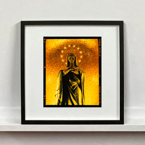 Santa Maria delle Grazie church, religious iconography photograph by Richard Heeps mounted square framed in black
