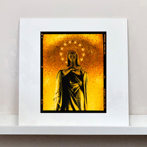 Santa Maria delle Grazie church, religious iconography photograph by Richard Heeps mounted square.