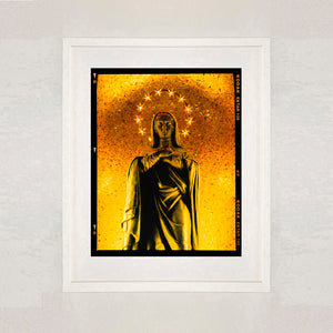 Santa Maria delle Grazie church, religious iconography photograph by Richard Heeps framed in white.