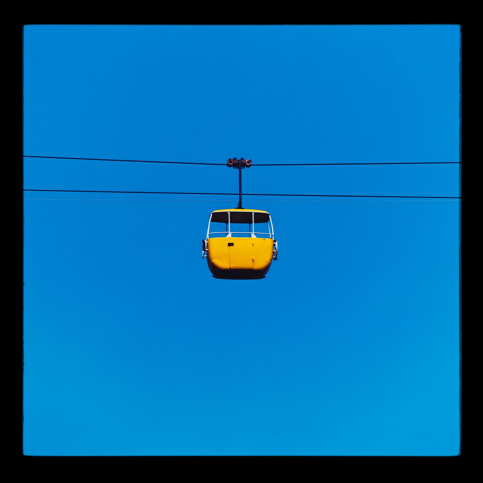 Summit Cable Car Yellow, Great Orme, Llandudno, 2023 (Square)