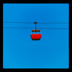 Set of Four Framed Summit Cable Cars Yellow Red Green Orange, Great Orme, Llandudno, 2023