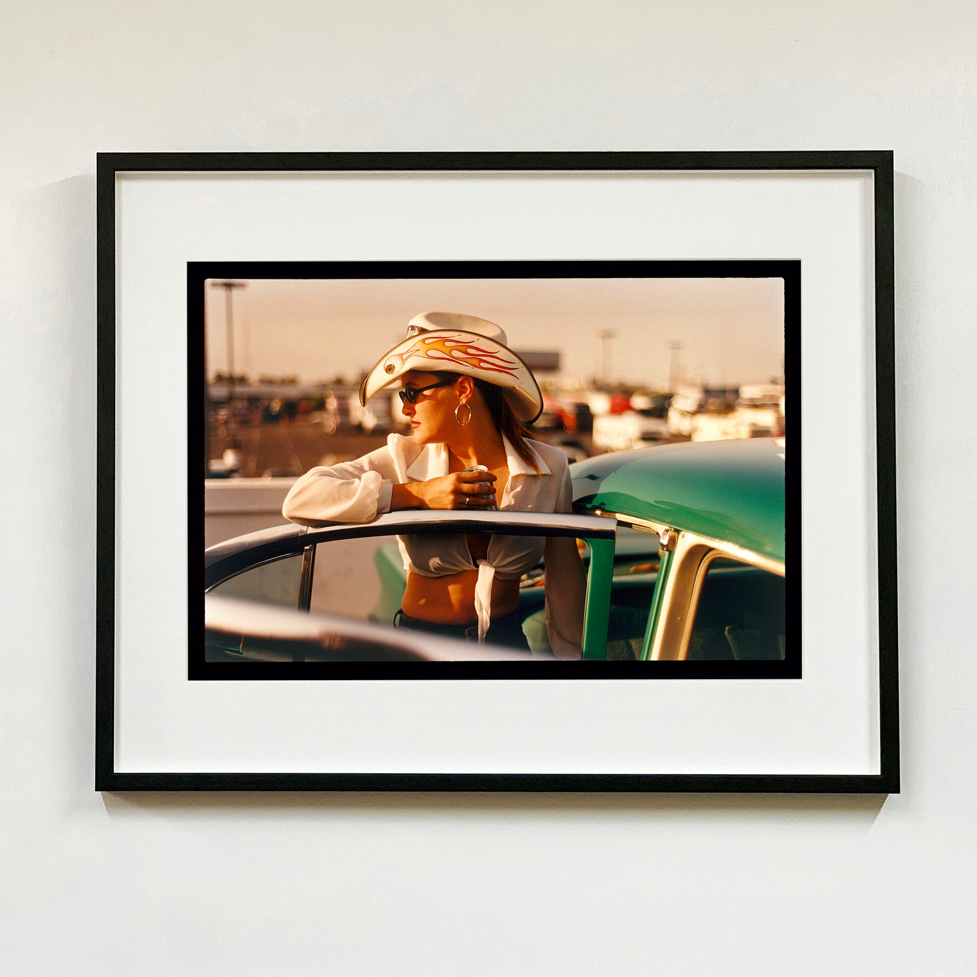 Sun kissed Wendy American Western portrait photograph by Richard Heeps framed in black