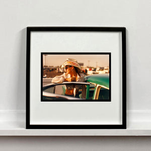 Sun kissed Wendy American Western portrait photograph by Richard Heeps mounted square framed in black